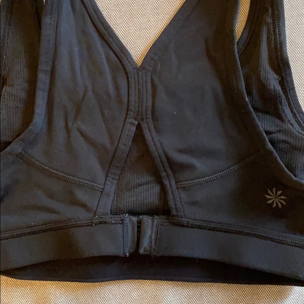Athleta compression bra with back hook closure
